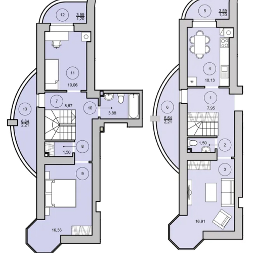 3-комнатные квартиры